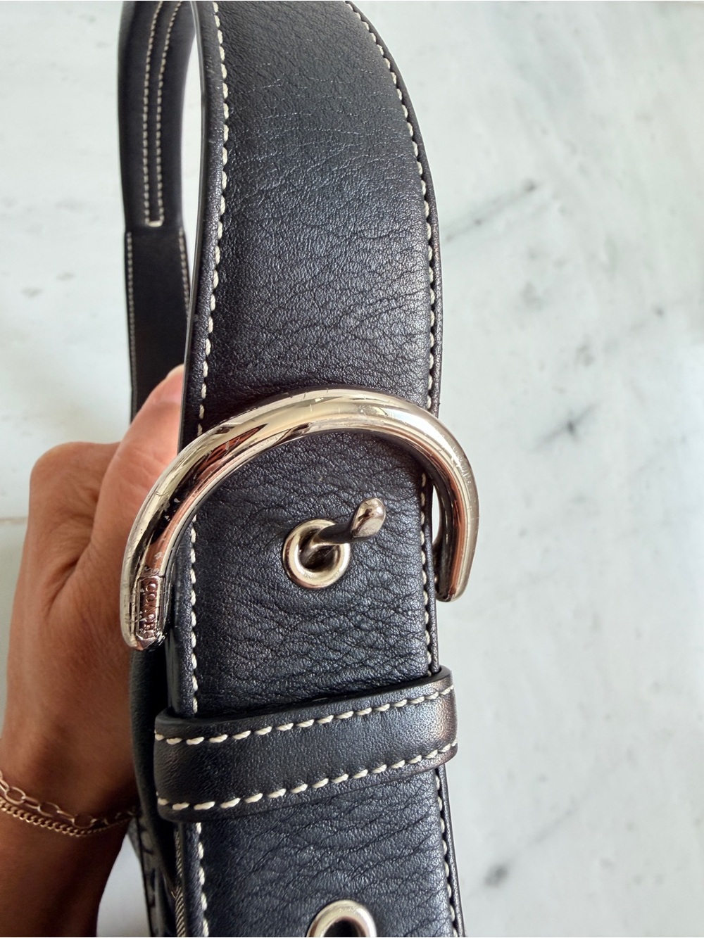 Vintage Coach Small SoHo Y2K Signature Black and Grey Shoulder Bag - Picture 6 of 11